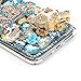 iPhone X Case, iPhone Xs Case, Mavis's Diary Full Edge Protective Plastic Case 3D Handmade Crystal Clear Bling Diamonds Shiny Colorful Rhinestone Blue Crown Pumpkin Car High-Heeled Hard PC Cover
