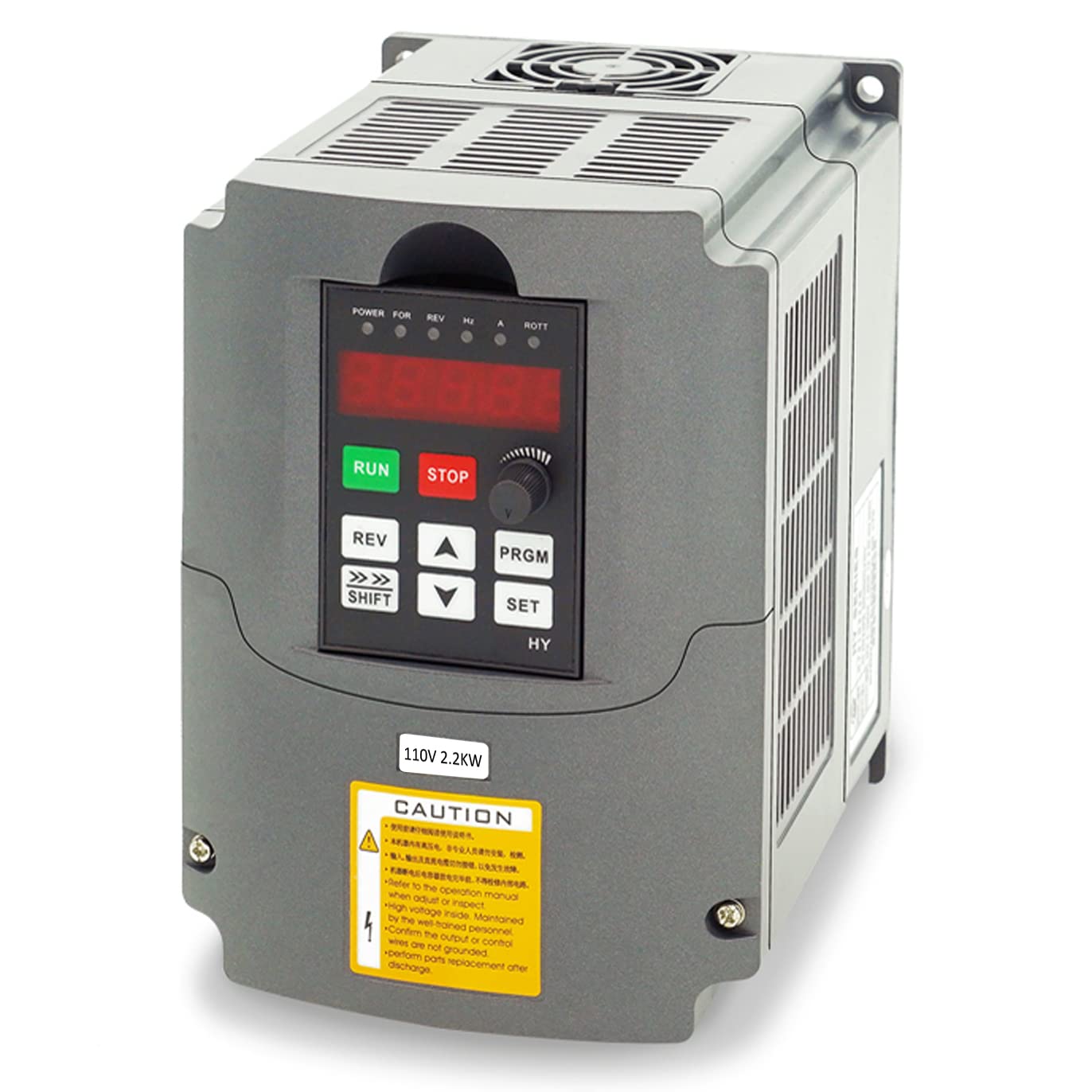 Photo 1 of HY HUANYANG VFD Converter,Variable Frequency Drive,110v Single Phase Input to 110v Three Phase Output (for power ?3HP three-Phase Motor/Spindle) 0-400hz Speed Rotation (HY Series-110v 2.2kW 3HP Model)