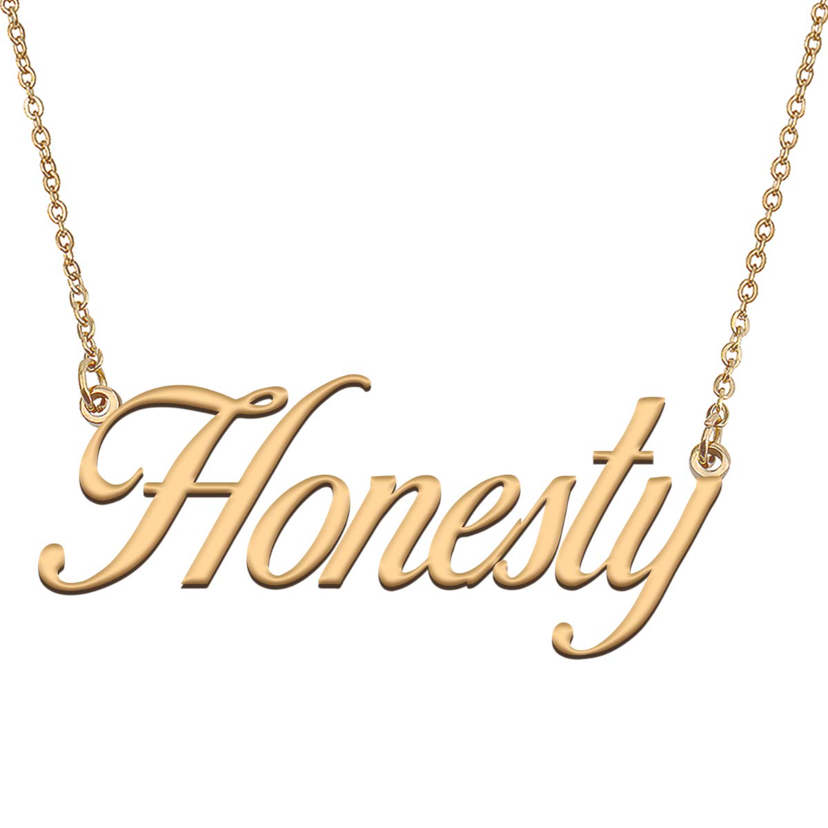 HUAN XUN Customized Custom Simple Any Name Necklace