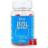 BBL Gummies for Women - Peach Growth Support with Collagen, Herbal Blend & Biotin, Fitness Multivitamins for Natural Curves, Confidence, Vegan & Cruelty Free - Natural Strawberry Flavor (60 Count)