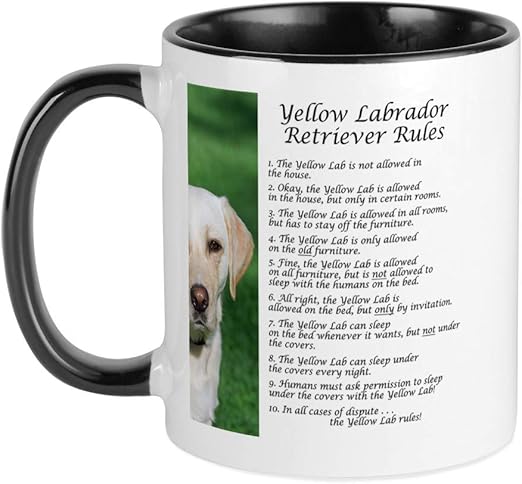 yellow lab coffee mug