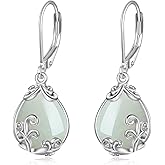 POPLYKE Celtic Filigree Teardrop Drop Dangle Earrings Sterling Silver Leverback Earrings Jewelry for Women