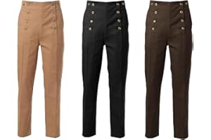 BPURB Mens Victorian Pants Cosplay Costume Steampunk Gothic Pants Trousers