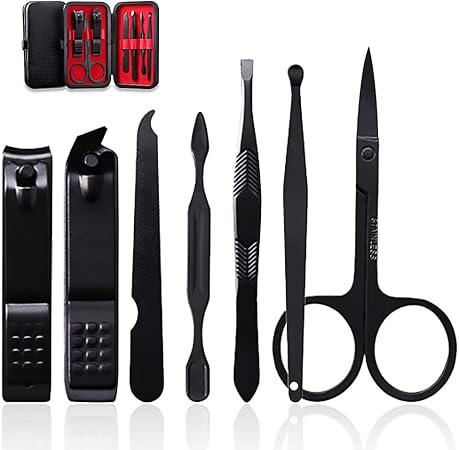 Amazon 爪切り ネイルケア セット 小の美 7点セット 爪やすり 眉用ハサミ 耳かき ピンセット 爪磨き ステンレス 多機能 メンズ レディース 旅行用 手足用 専用ケース付き 携帯便利 小の美 爪切り 通販