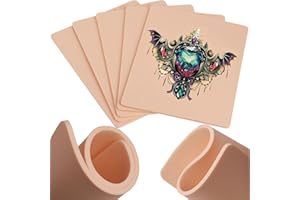 Tattoo Practice Skins 3MM - Prgislew 15Pcs Thick Tattoo Fake Skin Double Sides 7.4x5.6" Blank Tattoo Skin Practice Tattooing and Microblading Eyebrow Practice Skin Kit for Tattoo Supplies