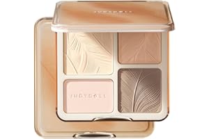 JUDYDOLL Highlight & Contour Palette, All-in-One Matte Highlighter Contour Compact, Blendable Face Makeup for Beginners (#05)