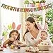 30 Pcs DIY Burlap Banner 29Ft Hand Painted Decoration for Wedding Birthday and Kids Party