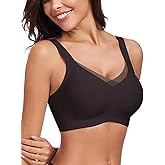 WOWENY Deep V Bras for Women No Underwire Smooth Wireless Bralettes Comfort Seamless Plunge Bra with Support