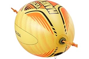 VEVOR Booster Ball, Towable Tube Rope Performance Ball, Thickened PVC Inflatable Booster Balls for Boating and Water Sports - with High Tensile Strength Rope and Speed Safety Valve