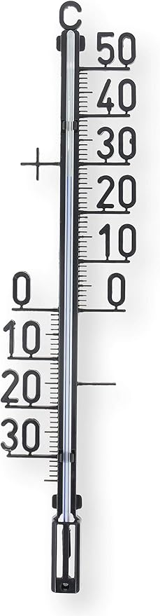 Lantelme 35 Cm Aussen Garten Thermometer Analog Kunststoff Aussenthermometer Temperaturanzeige 30 Bis 50 C 3206 Amazon De Garten