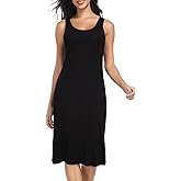 Lovasy Full Slip for Women Under Dress Long Wide Straps Slips Sleeveless Tank Tops Dresses Nightgown S-3XL