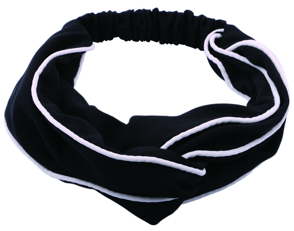 Driew Black Satin Headband, Silk Headbands for Women Beauty