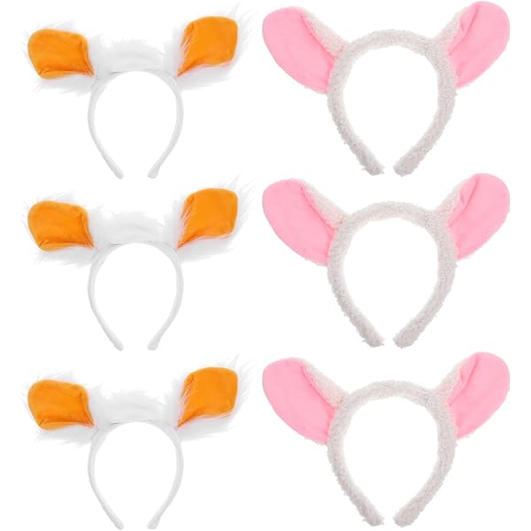 Diadema Con Orejas De Cordero De Peluche Blanco - Accesorio Para Disfraces De Oveja, Fiestas Temáticas, Halloween Y Cumpleaños