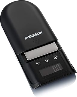 SEBSON Feinwaage 0,1g präzise bis 750g digital, Taschenwaage mit Schutzkappe/Wiegeschale, kleine Waage mit Edelstahl Plattform