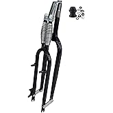 DONSP1986 1 inch Threaded Bicycle Fork 26" Dual Springer Bike Fork & Headset Combo-Disc Brake/V Brake