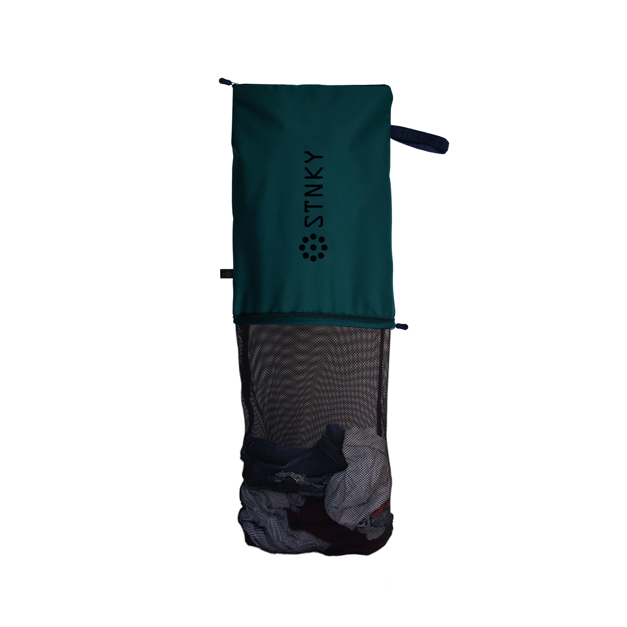 STNKY Bag Pro - Laundry Bags with Zips, Handles and Internal Mesh Bag for Travel, Yoga, Healthcare, Gym Kit, Laundry (Standard, Forest Green)
