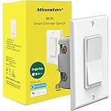 Smart Dimmer Switch, in-Wall WiFi Smart Light Switch Compatible with Alexa and Google Home, No Hub Required, Neutral Wire Nee