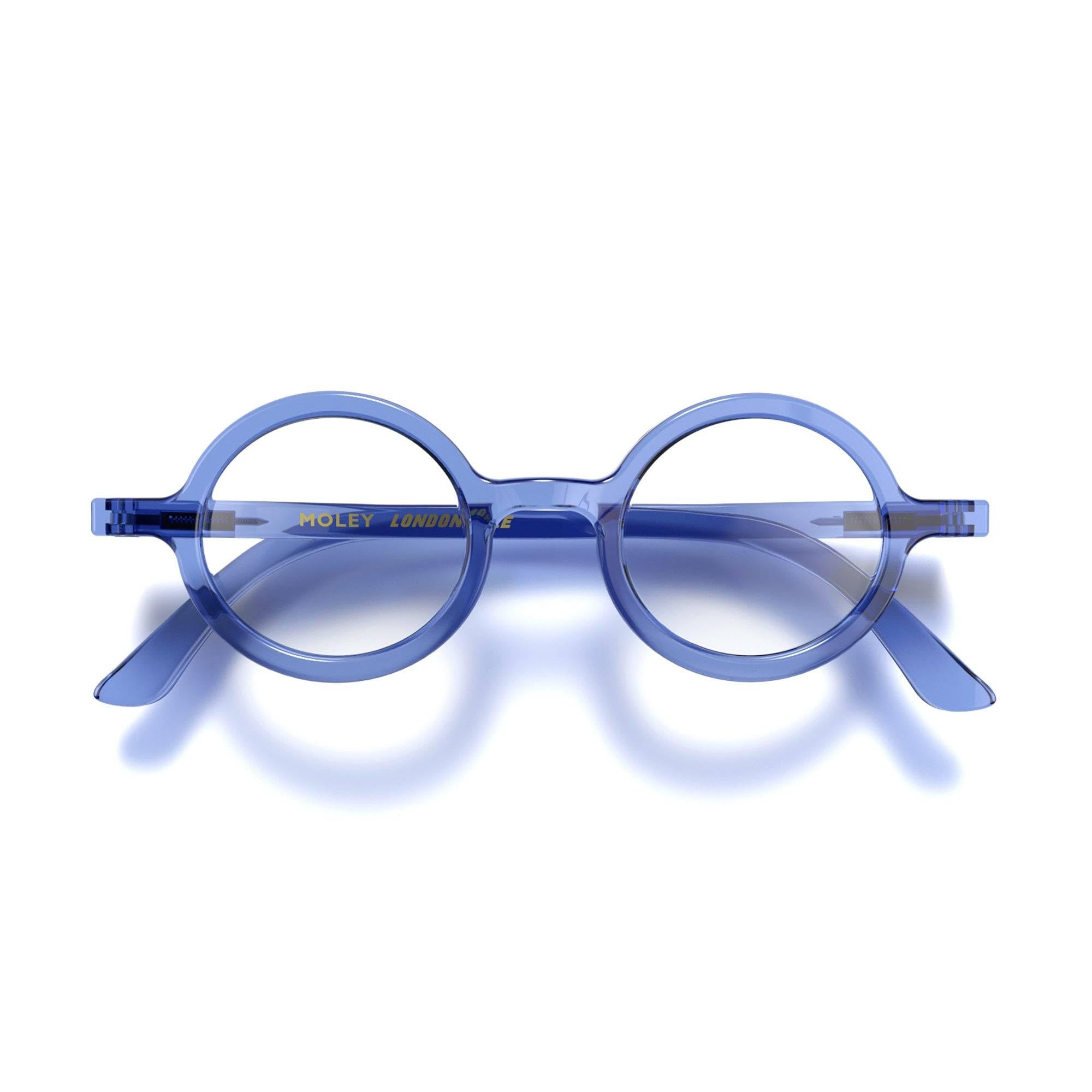 LONDON MOLE® Moley reading glasses | Cool round shaped readers | Men’s Women’s Unisex | Spring hinges