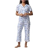 Karen Neuburger womens Short Sleeve Girlfriend Capri Pajama Set