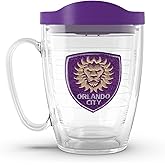 Tervis MLS Orlando City SC - Primary Logo Made in USA Double Walled Insulated Tumbler Travel Cup Keeps Drinks Cold & Hot, 16oz Mug with Handle, Classic