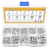 Sutemribor M3/4/5/6/8 Stainless Steel Internal Hex Drive Cup-Point Set Screws Assortment Kit 10 Sizes, 320PCS