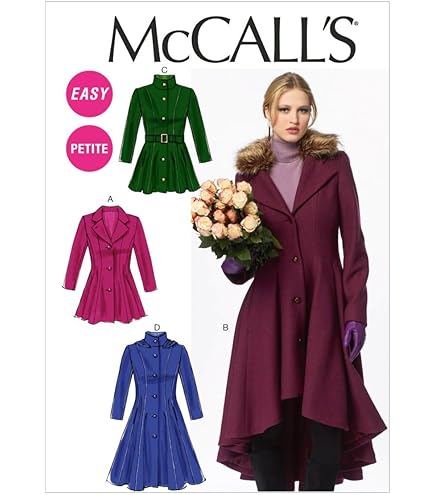美品　完売　argue COTTON NYLON M-65 HALF COAT Amazon.com: McCall Pattern Company M6800 Misses'/Miss Petite Lined
