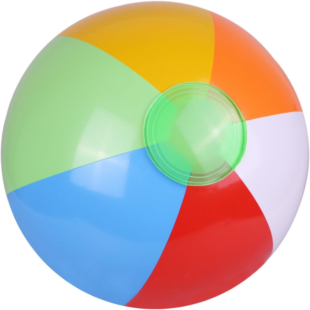 SYZ 12" Beach Balls Bulk - Inflatable Swimming Pool Toys for Kids Birthday Party Supplies Favors Luau Decorations - Blow Up Classic Rainbow Color Beachball Summer Water Games Fun Gifts (12 Pack): Toys & Games
