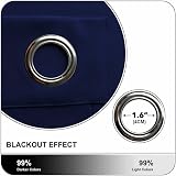 Aspire Homeware Blackout Curtains 90x72 Navy Thermal Insulated Eyelet view 8