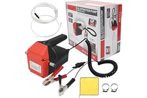AIRTAK 12V 60W Oil Change Pump Extractor,Oil/Diesel Fluid Pump Extractor Scavenge Oil Change Pump,Oil Suction Pump For Changing Oil Safety Upgrade External Fuse