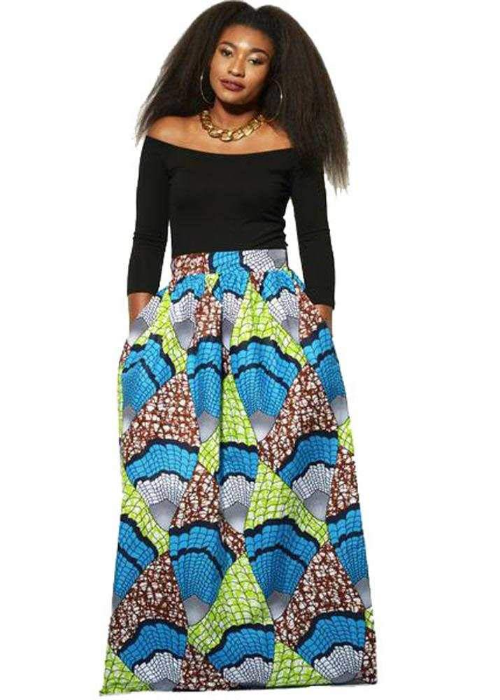 african print maxi dress