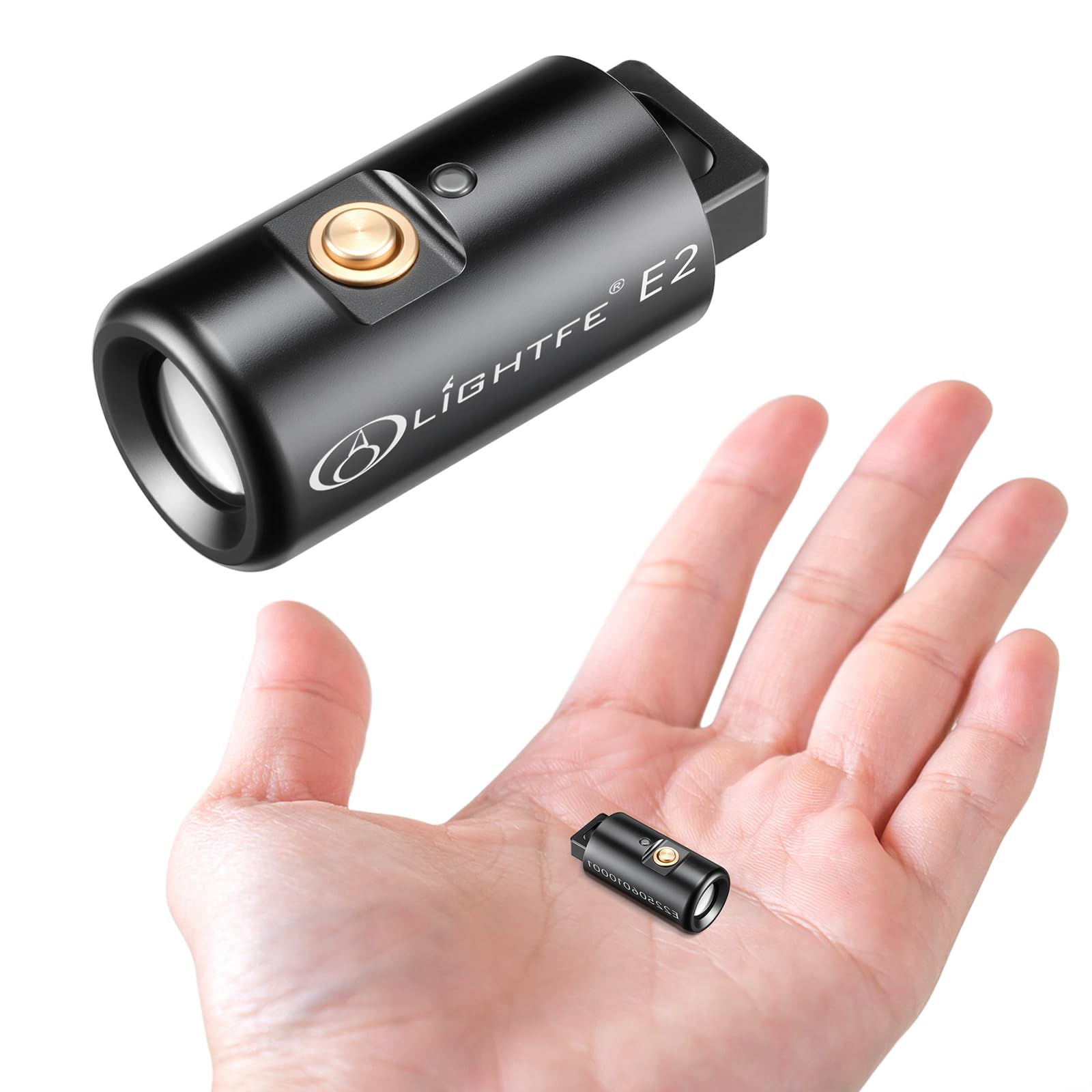 Photo 1 of LIGHTFE E2 Mini Keychain Flashlight - Rechargeable USB Magnetic Charging, Compact & Bright LED Pocket Light for Emergencies, Camping, EDC, Everyday Carry