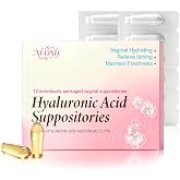 NUONU Vaginal Moisturizer Suppositories with Hyaluronic Acid, 12 Count | Long-Lasting Moisture Support for Vaginal Dryness, Hyaluronic Acid Suppositories, pH-Balanced Formul