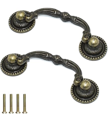 Lot De 6 Poignées De Tirage En Laiton Antique Style Richmond – Parfaites Pour Vos Tiroirs Et Armoires