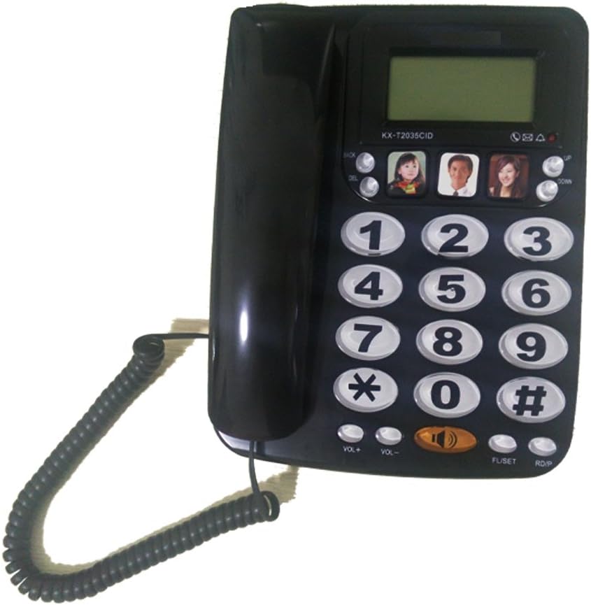 Large Button Corded Phone with Caller ID Speed Dial Picture Phones