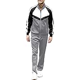 Men's Tracksuits Set 2 Piece Athletic Full Zip Track Suits Workout Jogging Sweatsuit Sets for Men
