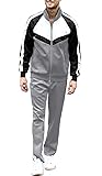 Men's Tracksuits Set with Full Zip Leisure Athletic