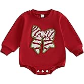 YOURDIARY Baby Christmas Outfit Cute Long Sleeve Striped Santa Claus Bubble Rompers Infant Rompers Clothes