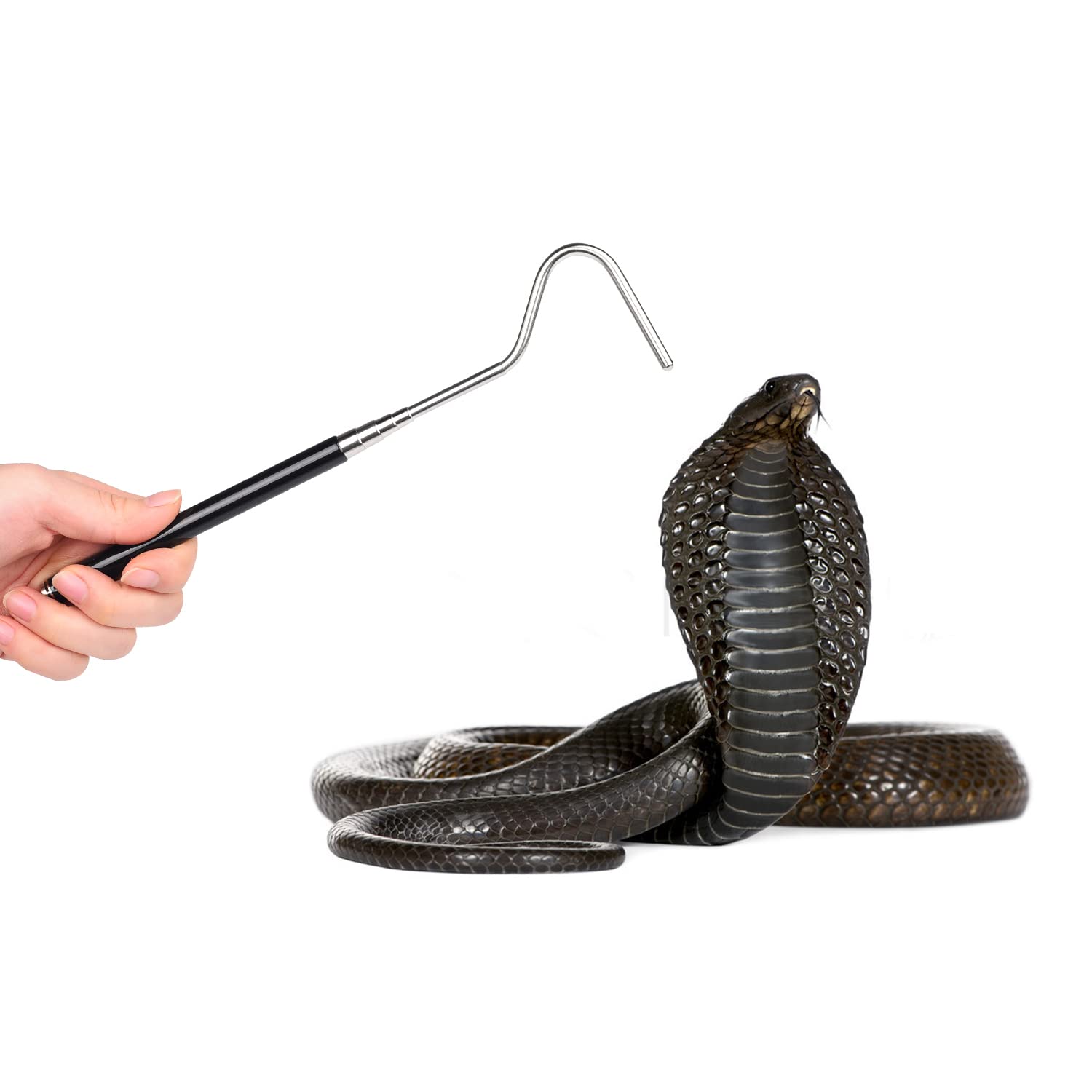 NAUZE Snake Hook Reptile Hook Catcher Retractable Snake Hook Snake catching artifact for Snake Lovers