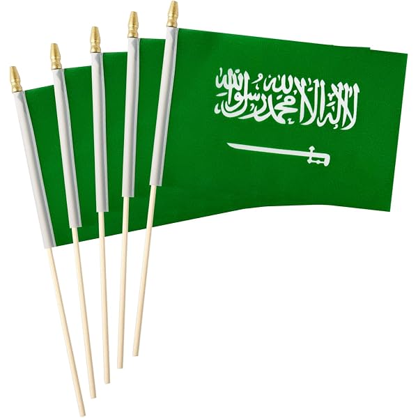 Bandiera Nazionale Dell'Arabia Saudita 5x3 Piedi Con Occhielli In Metallo - Nuova