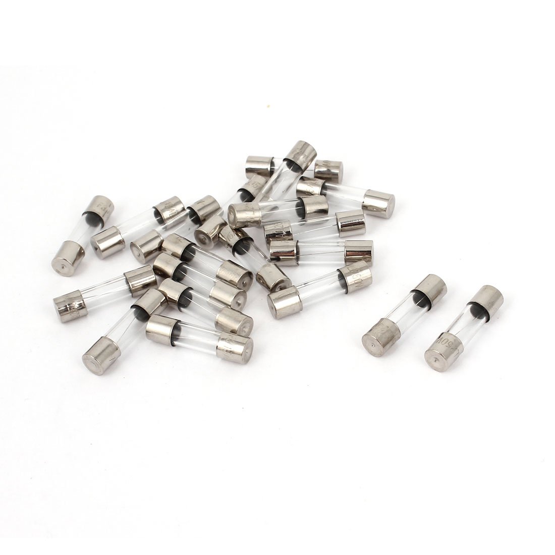 sourcingmap 20 Pcs 5mm x 20mm Fast Blow Type Cartridge Glass Tube Fuses 250V 3.15A