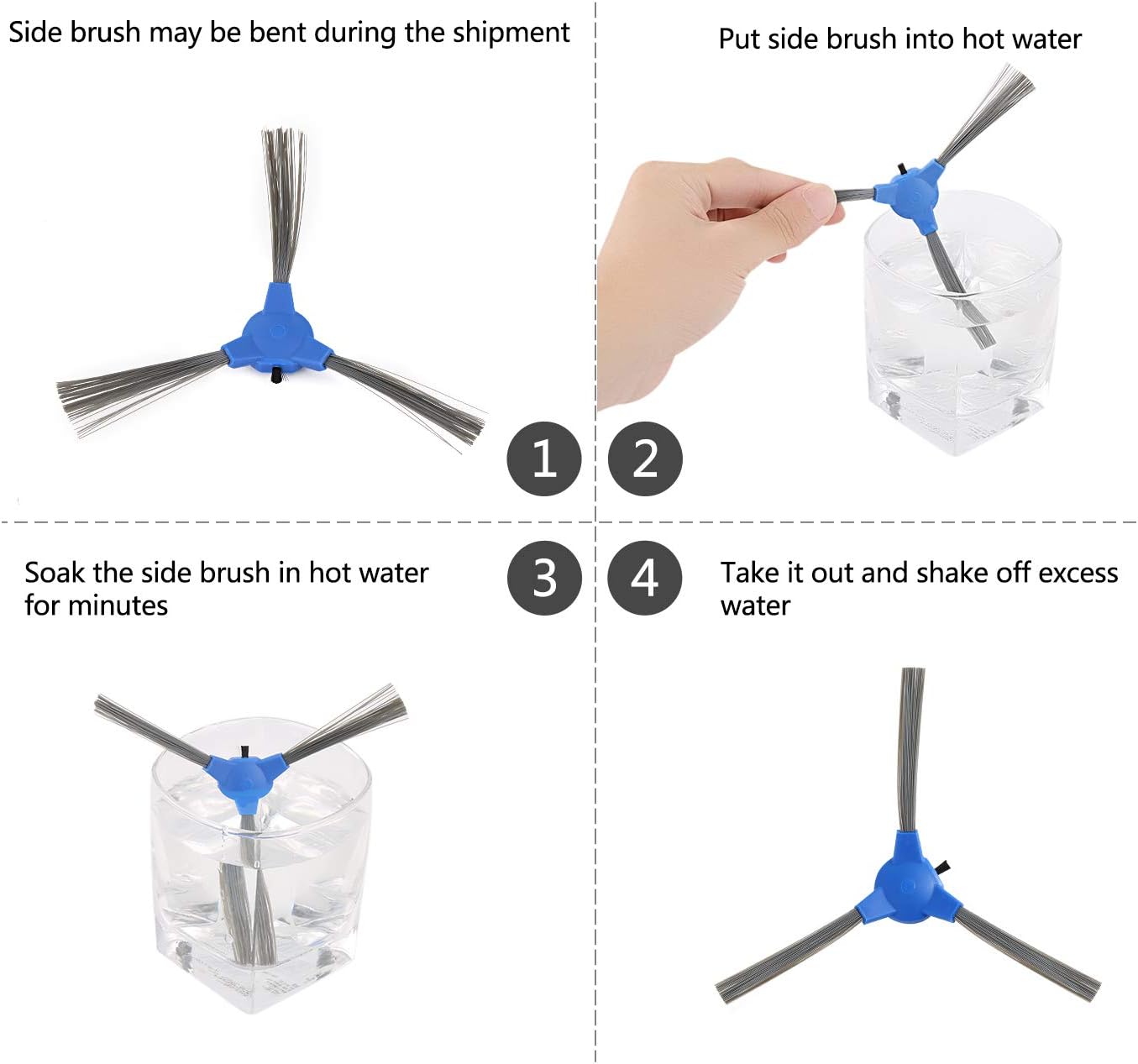 isinlive Replacement Parts Compatible eufy RoboVac 11S RoboVac 30 RoboVac 30C RoboVac 15C RoboVac 12 RoboVac 35C RoboVac 15T Accessory, 19 Pack (10 Filters + 8 Side Brushes + 1 Rolling Brush): Home & Kitchen
