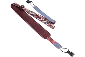 Milisten Adjustable Ukulele Strap No Drill Double J Hook - Pu Leather Shoulder Belt for Ukulele Players Comfortable and Styli