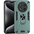 Pzwoxukhov Compatible with Honor X9C 5G Case,Compatible with Honor Magic 7 Lite 5G Built-in Bracket Car Magnetic Shockproof and Anti-Drop Phone Case Cover Green