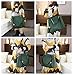 Promini Women 2 Pieces Shoulder Bags Leather Set Bucket Bags Messenger Tote Bags Purse,Green