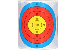 Jauarta 3 Inches Self Adhesive Target Stickers, 200 Sheets Bright Fluorescent Splatter Stickers Roll for Archery Training, wi