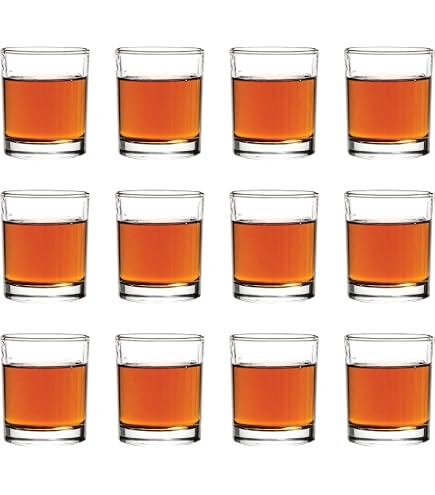 Verres à Shot Olympia 25 Ml - Lot De 12 - Base Épaisse Et Solide - Pour Lave-Vaisselle