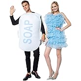 ReneeCho Couple Halloween Loofah & Soap Costume Adults Funny Dress Up Bath Set