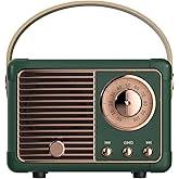 Baolira Retro Bluetooth Speaker, Portable Wireless Speaker with Crystal Clear Stereo Sound, Retro Decor for Bedroom Office Kitchen, Birthday Gifts Ideas for Women Men Teens (Green)