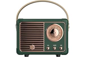 Baolira Retro Bluetooth Speaker Mini Wireless Speaker,Outdoor Portable Bluetooth Speaker with Crystal Clear Stereo Sound Rich Bass,Mini Retro Speaker for iPhone,Android Devices and Tablet(Green)