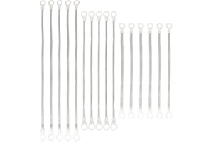 GOMAKERER 15 Pcs 3 Sizes Automotive Ground Straps, Engine Ground Strap Brass Copper Ground Straps Flat Wire Ground Strap for Most Cars